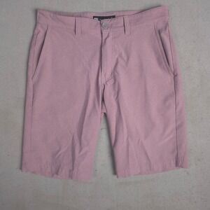 Travis Mathew Mens Size 30 Pink Striped Performance Golf Shorts
